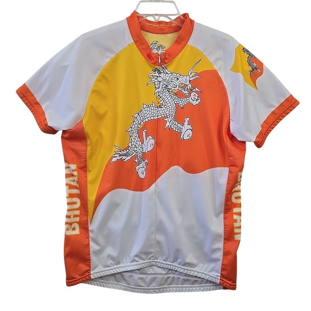 Scudo BHUTAN Cycling Jersey Dragon Graphic‎ Printed Scudo Pro Size 2XL Step Up